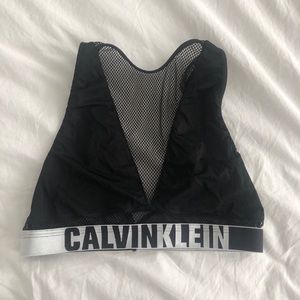Calvin Klein mesh bra top with logo